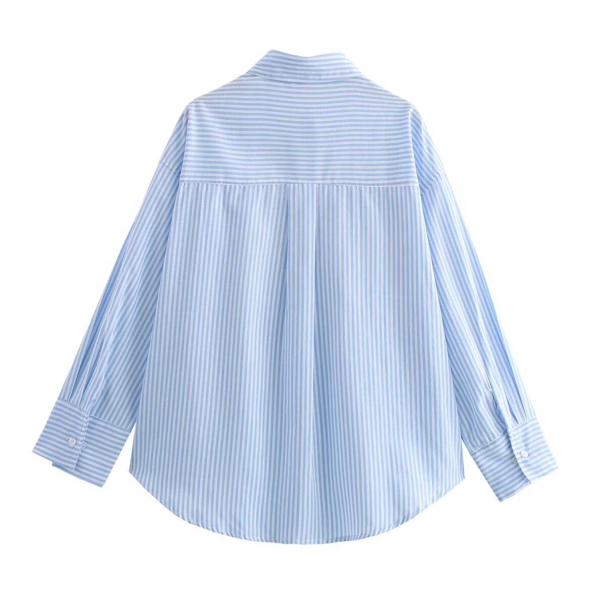 Simple Blue Striped Button-down Shirt