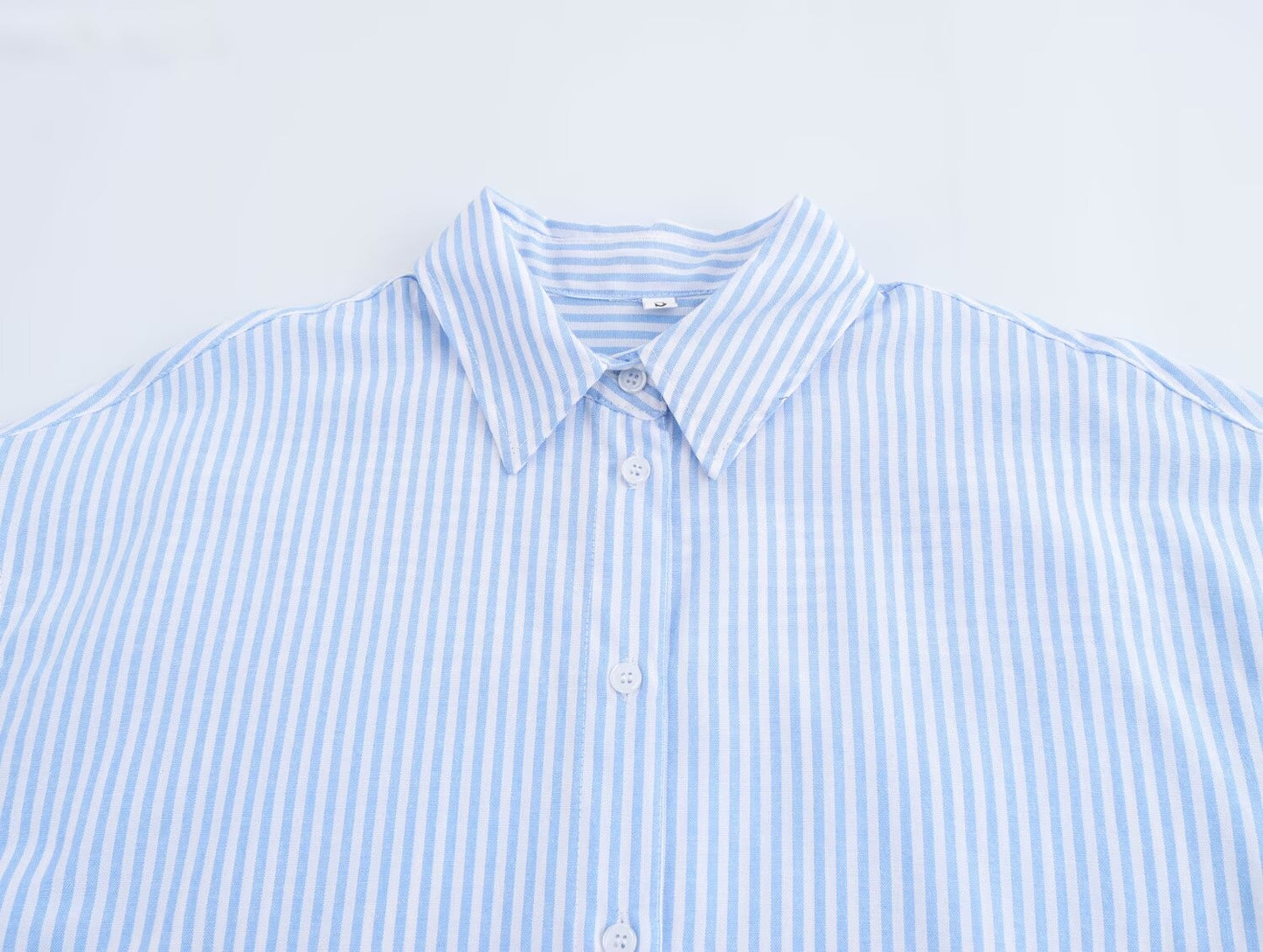Simple Blue Striped Button-down Shirt