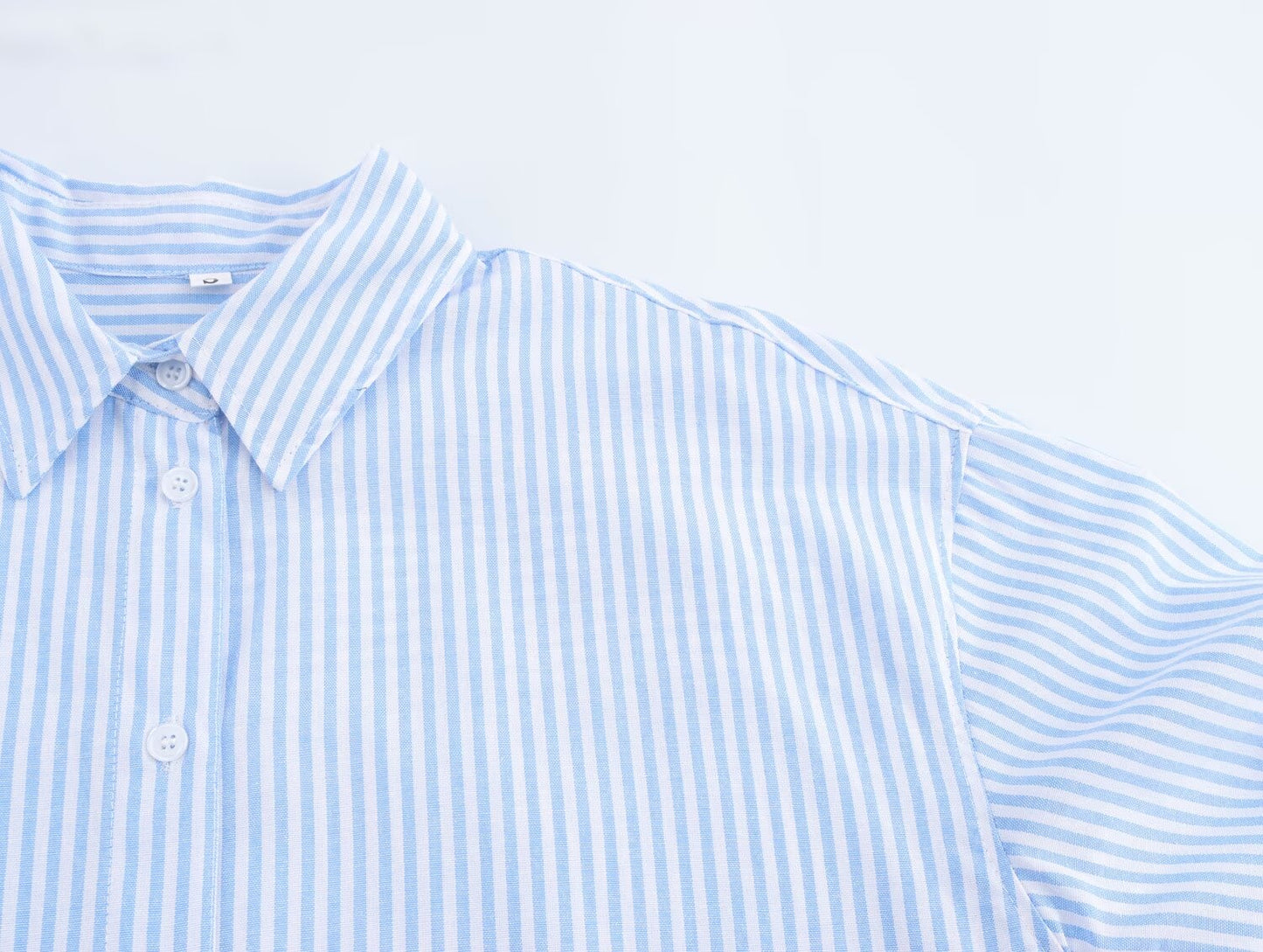 Simple Blue Striped Button-down Shirt