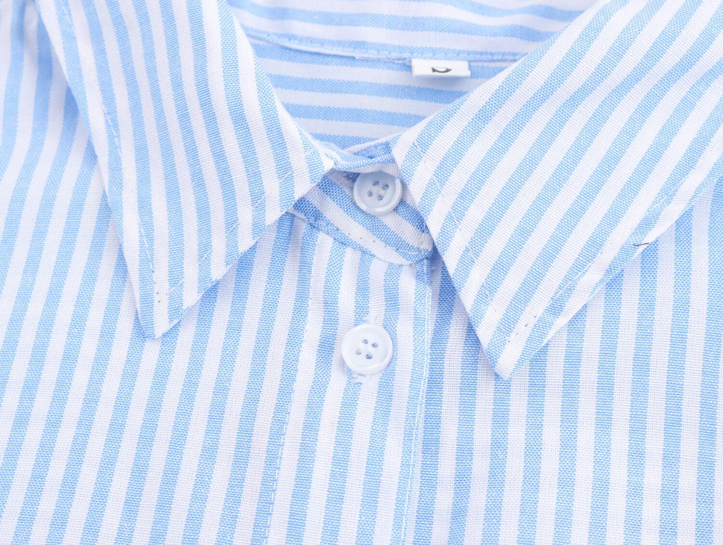 Simple Blue Striped Button-down Shirt