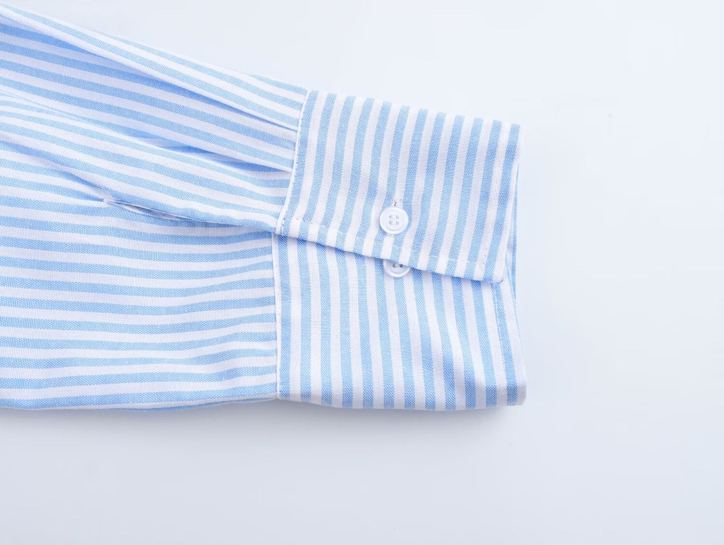 Simple Blue Striped Button-down Shirt