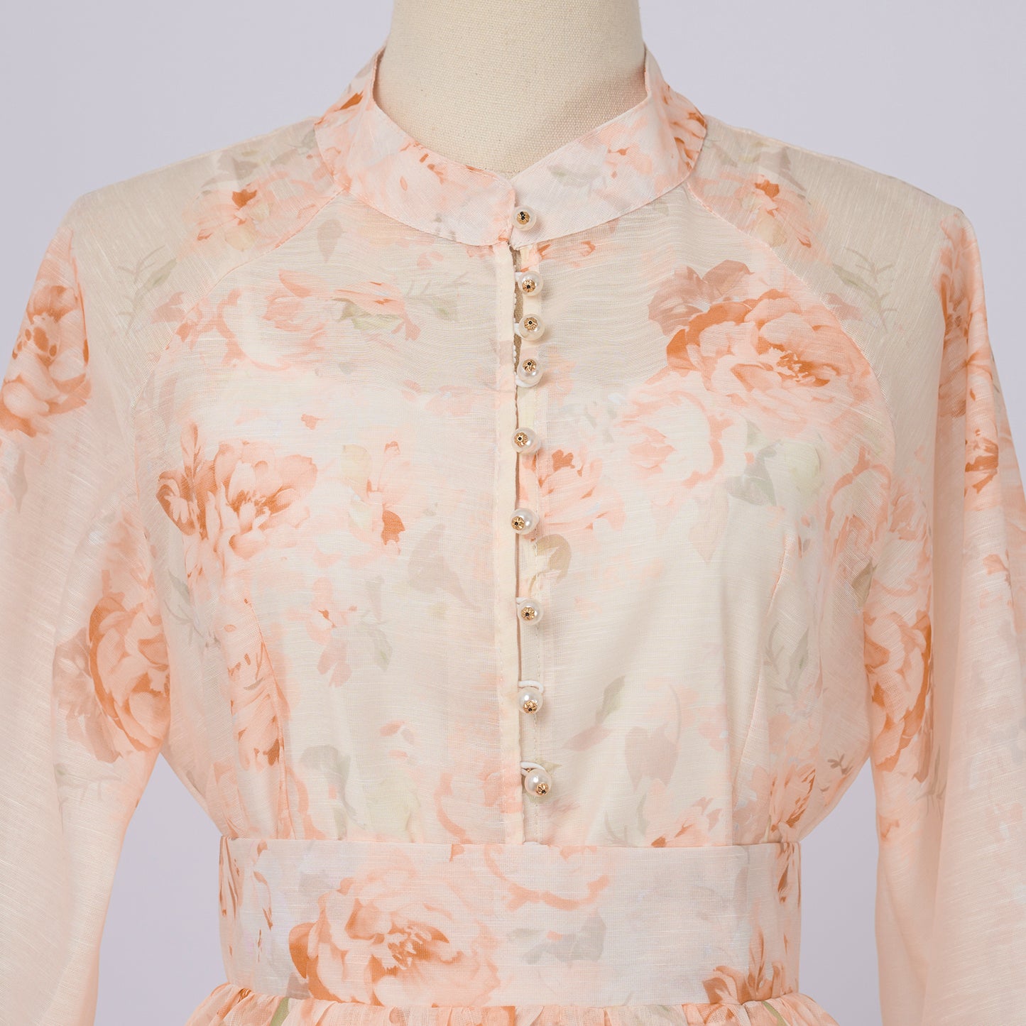 Blouse & High Waist Midi Skirt Set