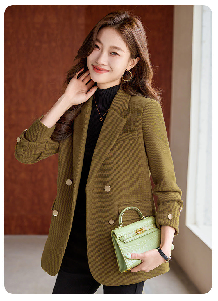 Woolen Mid Length Blazer