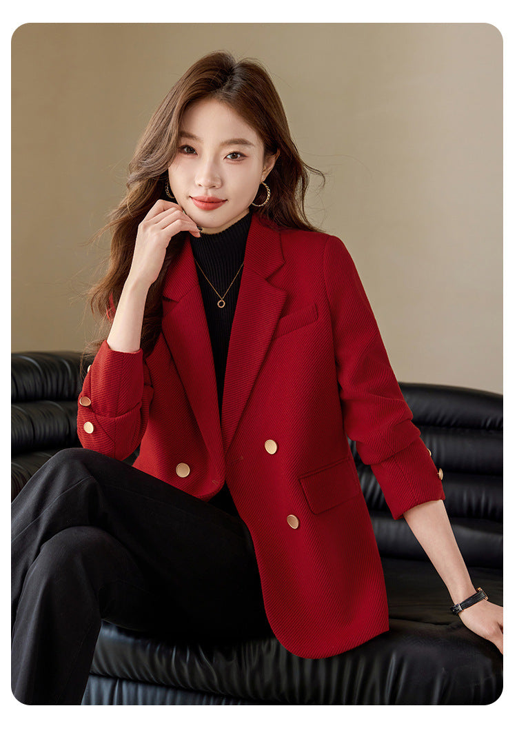 Woolen Mid Length Blazer
