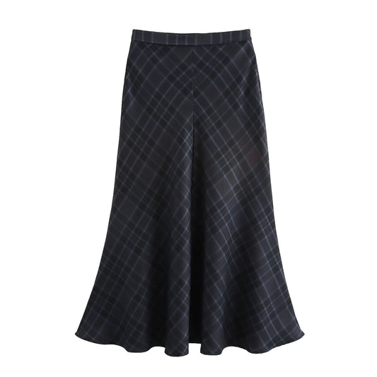 Plaid Midi Skirt