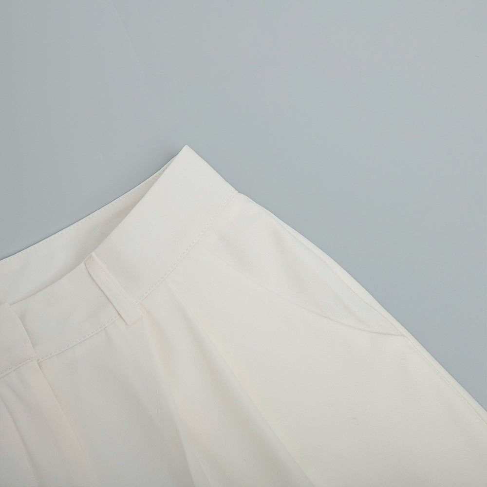 Pure White Wide Trousers