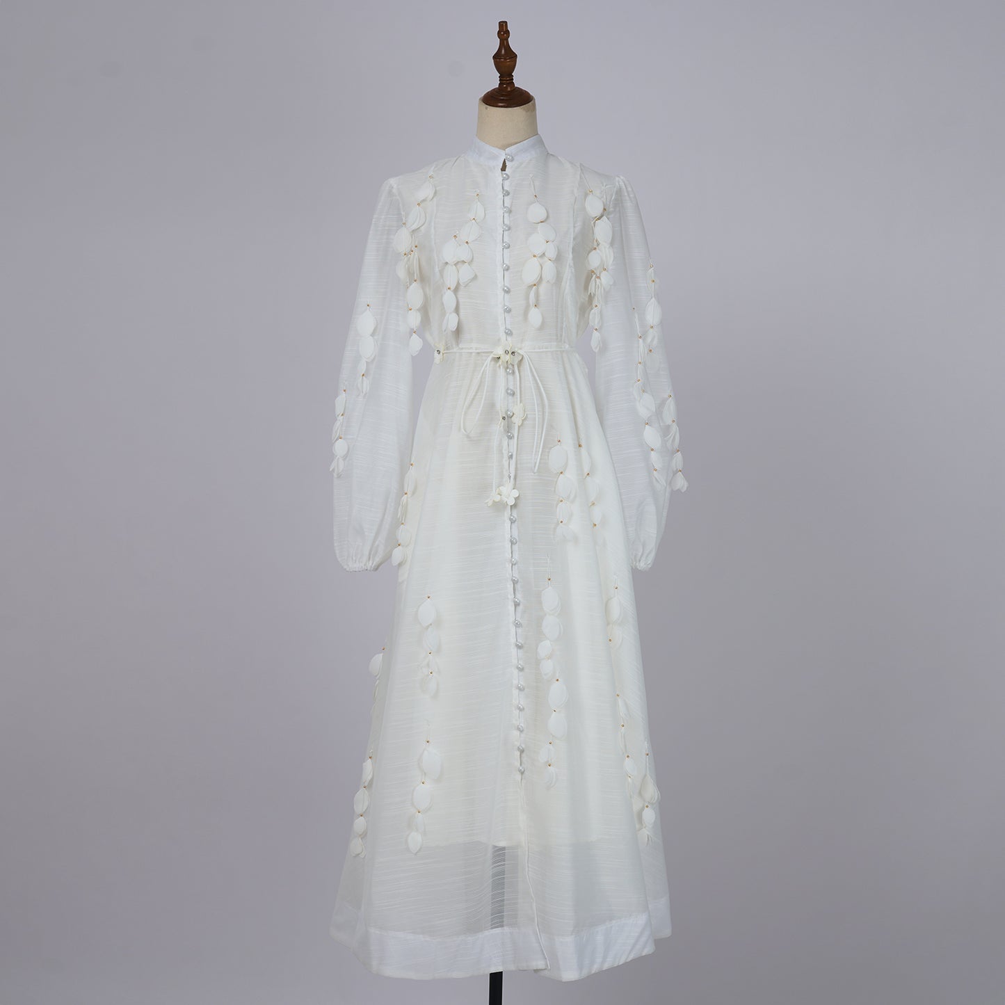 Long Sleeve Button Single Breasted Maxi Dress