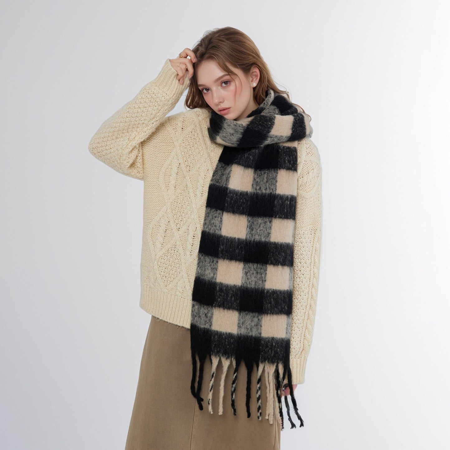 Checkerboard Plaid Scarf