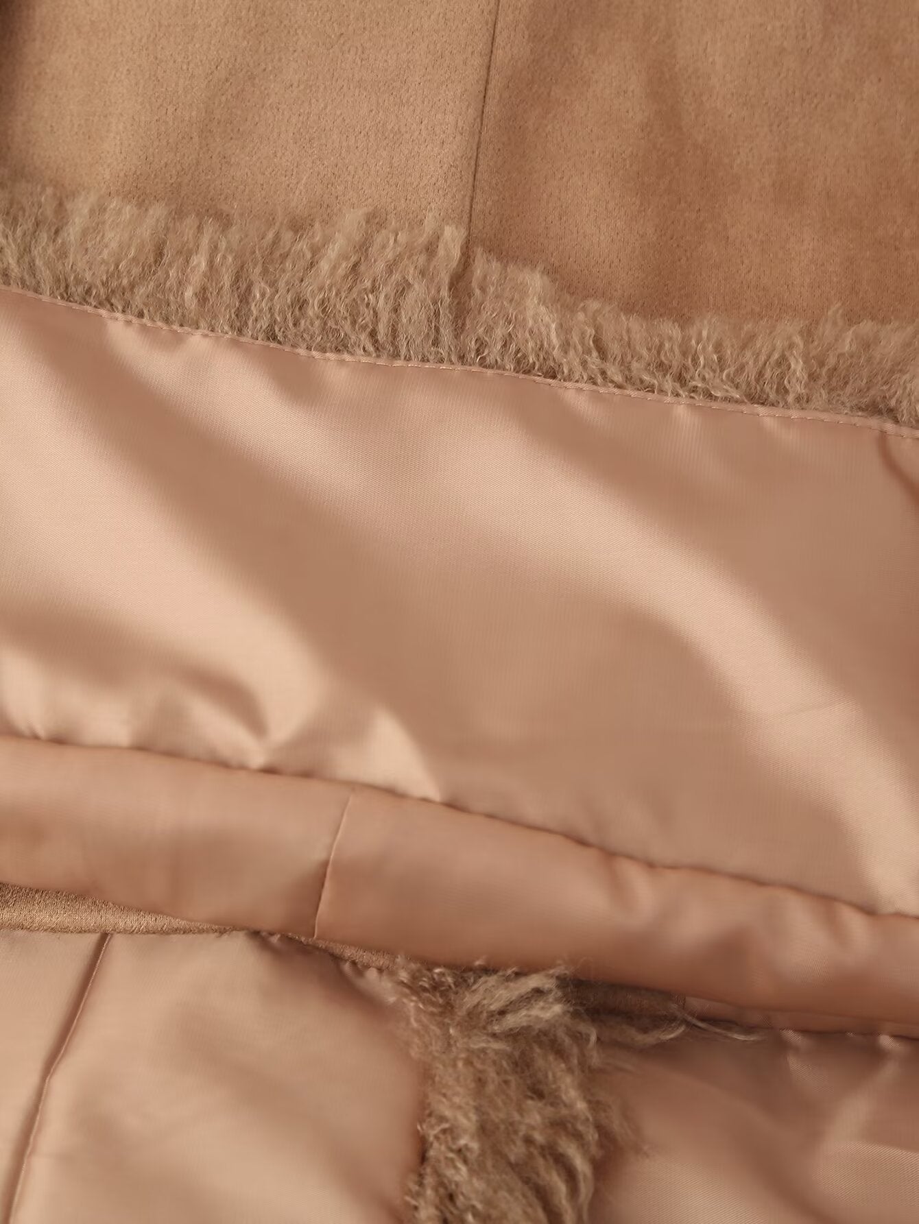 Faux Fur Trim Coat w/ Belt