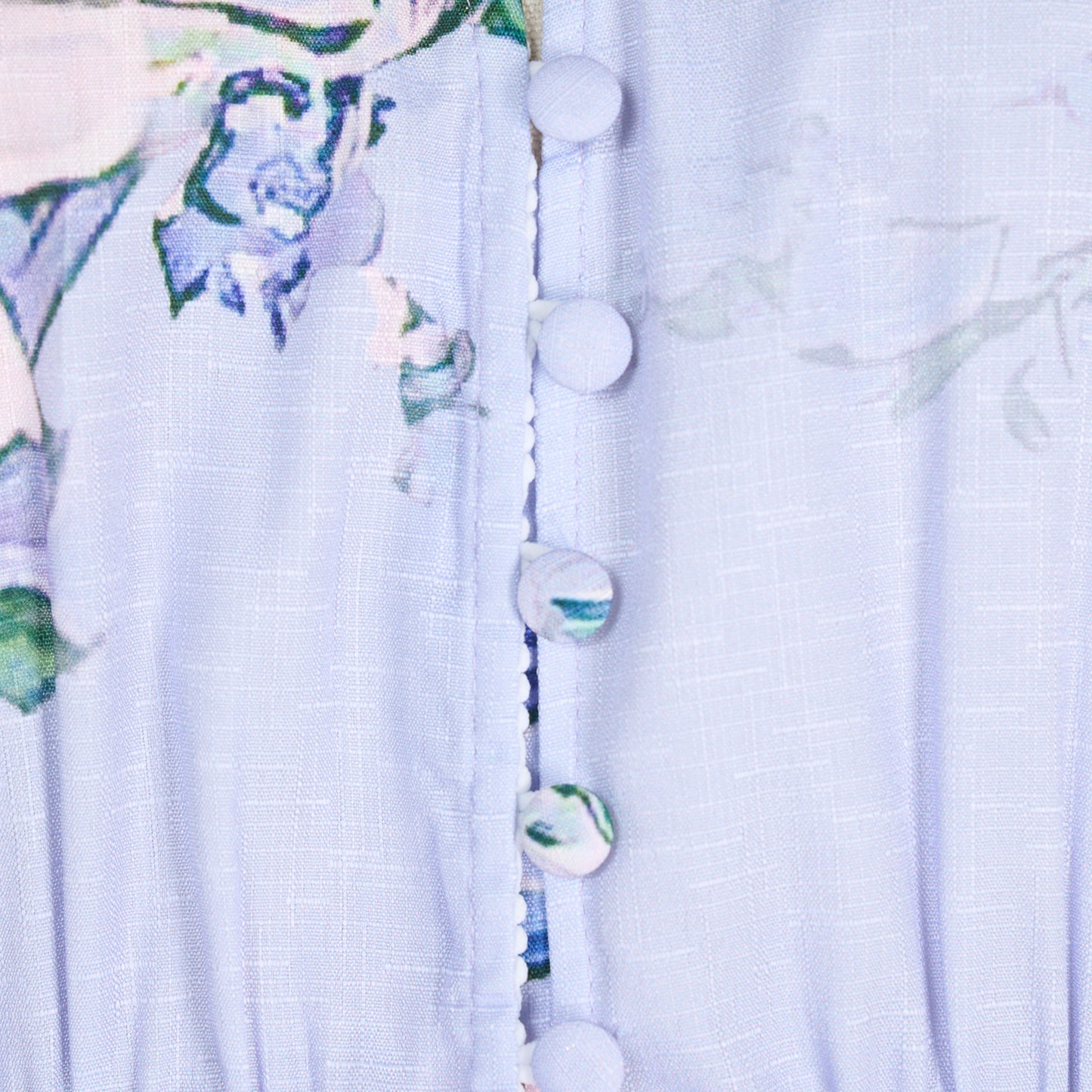 V-neck Buckle Lantern Sleeves Long Dress