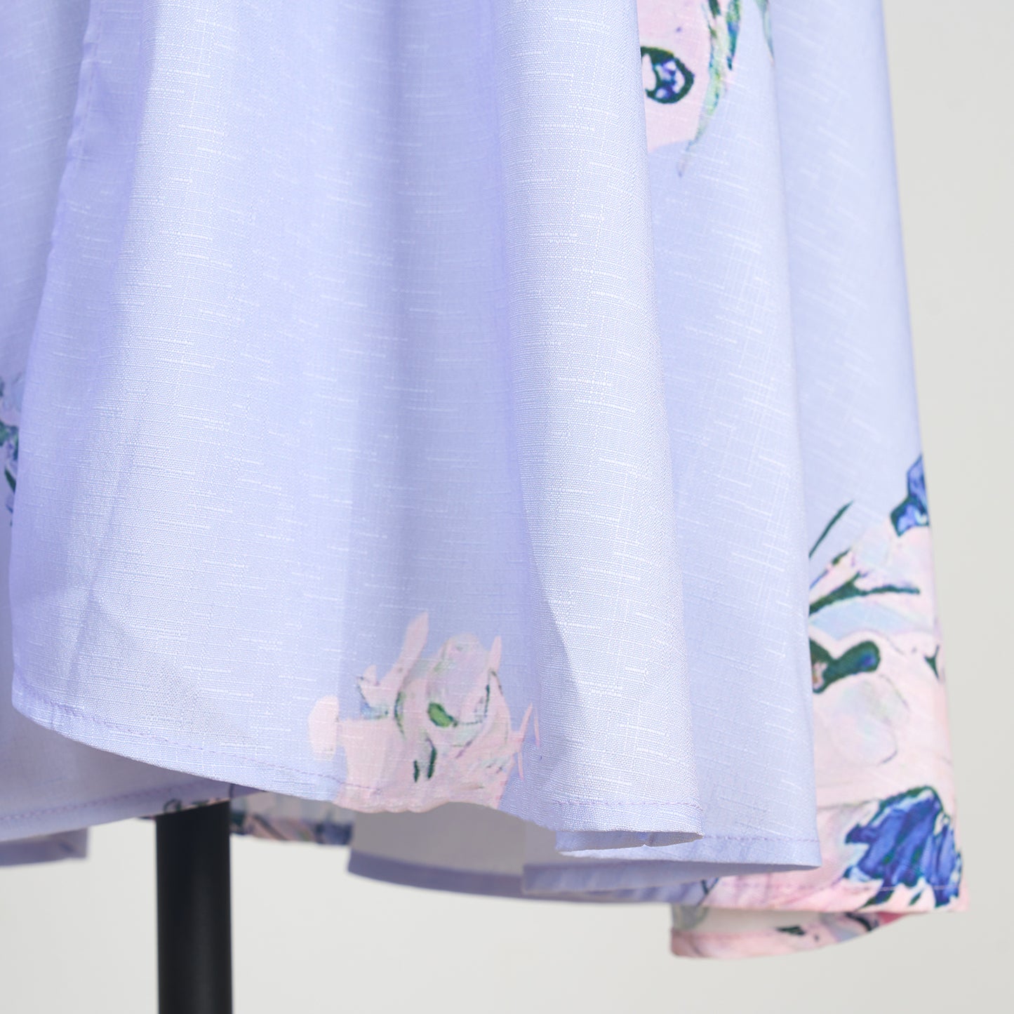 V-neck Buckle Lantern Sleeves Long Dress
