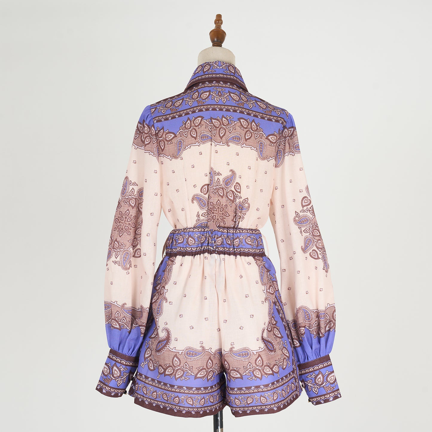 Printed Long Sleeve Elegant Two-Piece Set