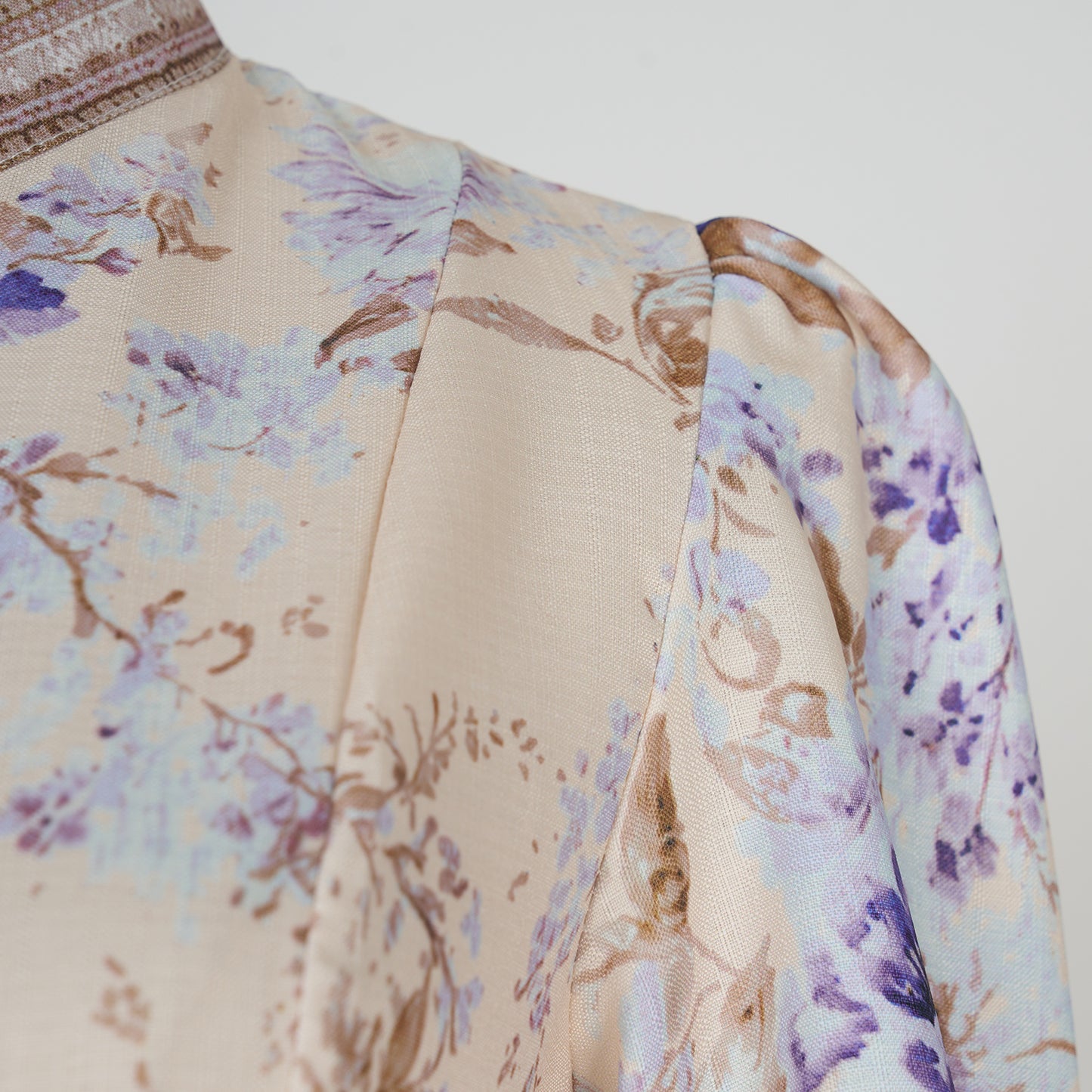 Printed Long Sleeve Elegant Dress