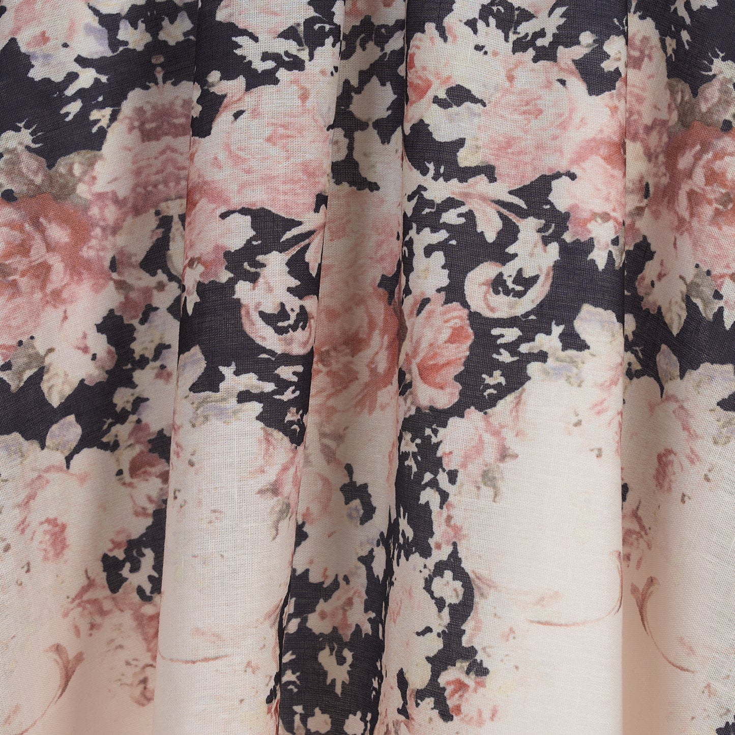 Flower Pattern Long Sleeve Blouse & Long Skirt Set