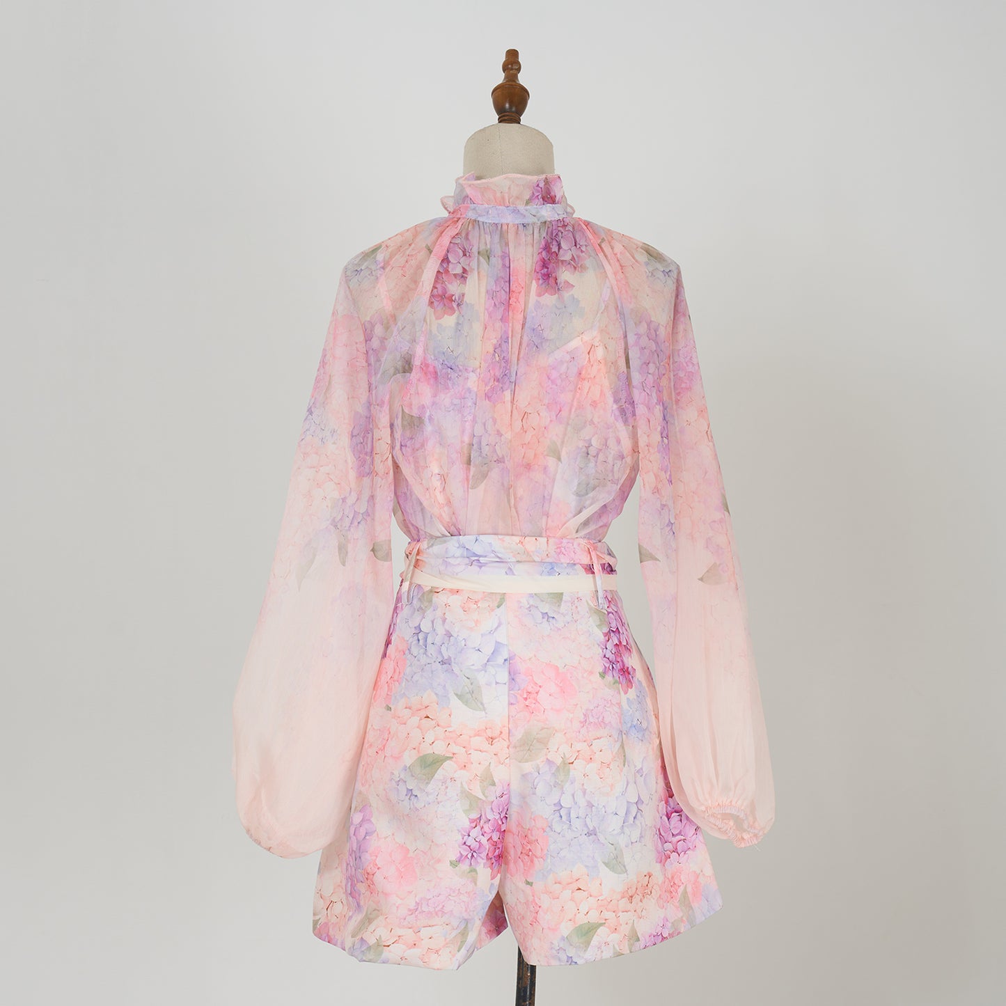 Print Top & Shorts Three Piece Set