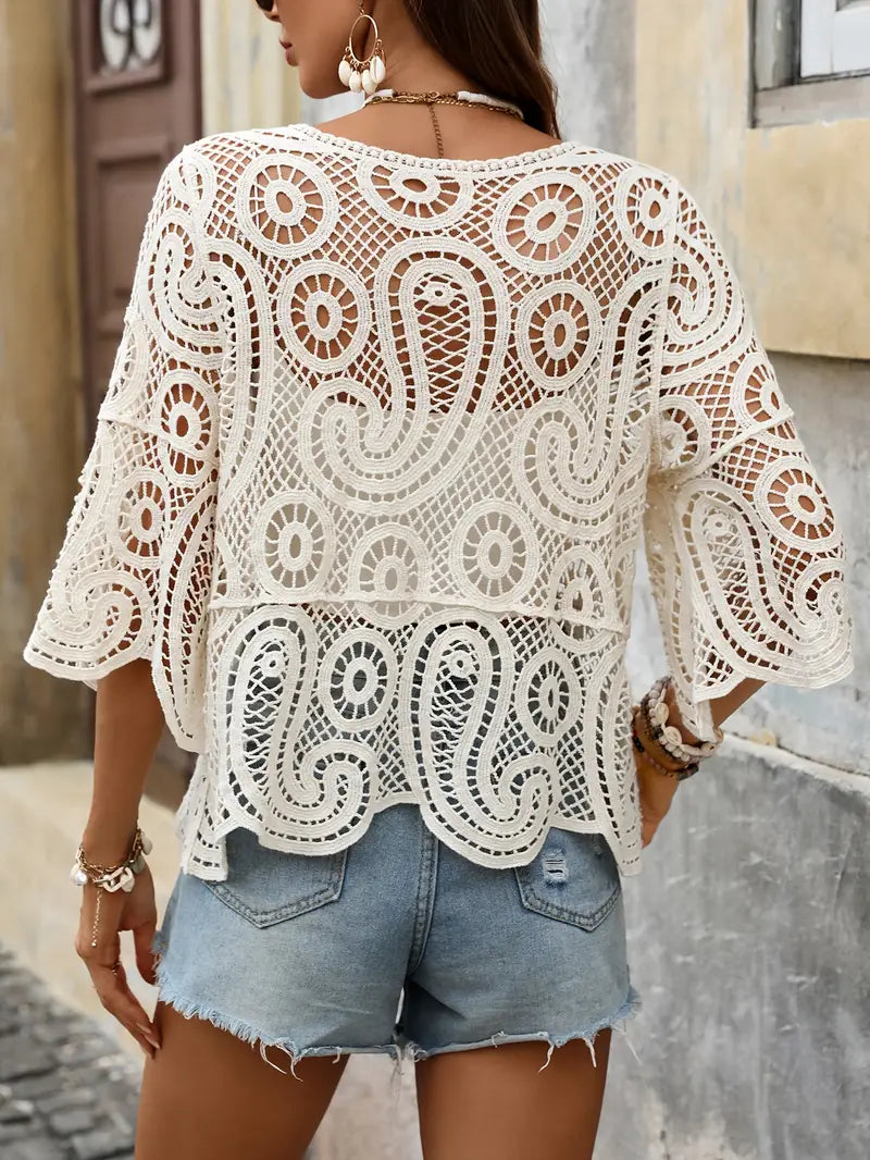 Crochet Hollowed Out Top