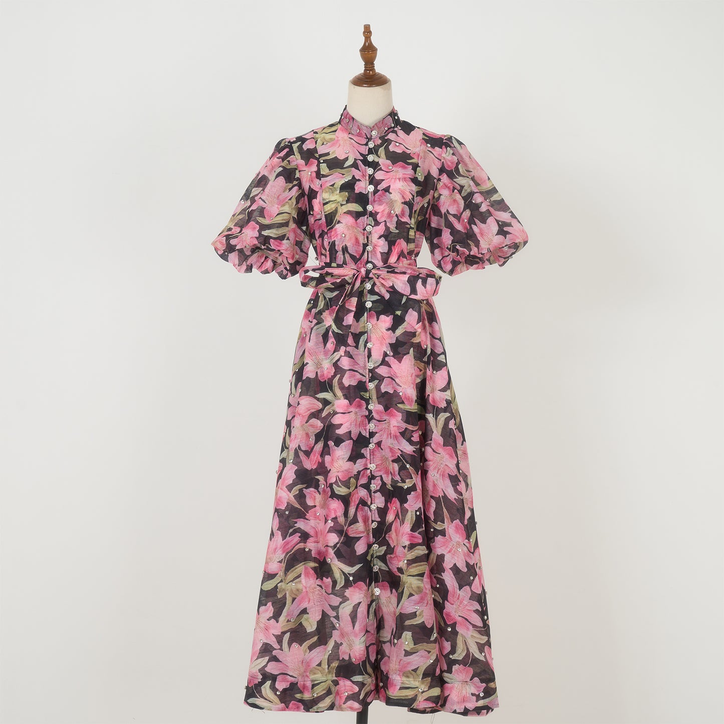 Floral Short Sleeved Midi Dress