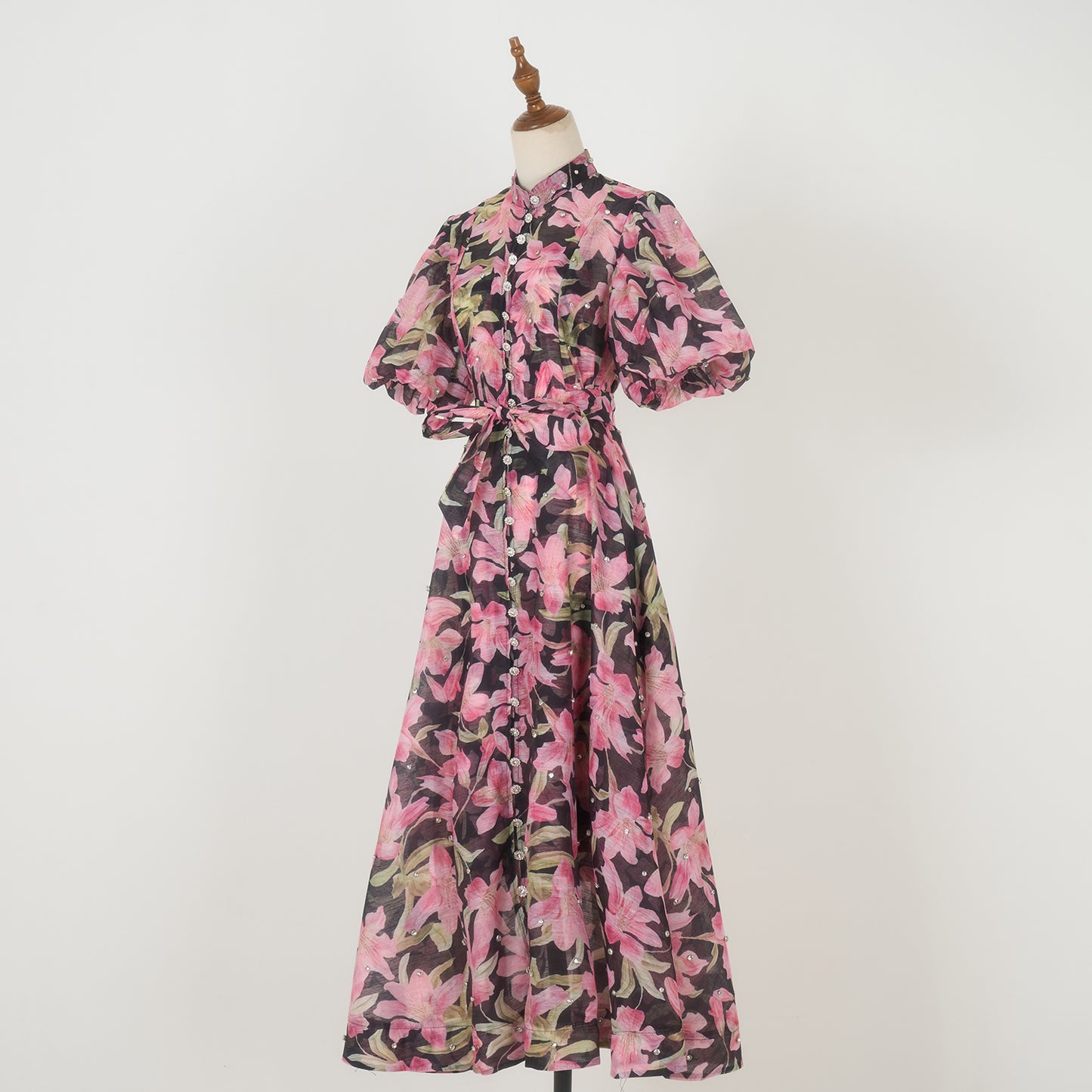 Floral Short Sleeved Midi Dress