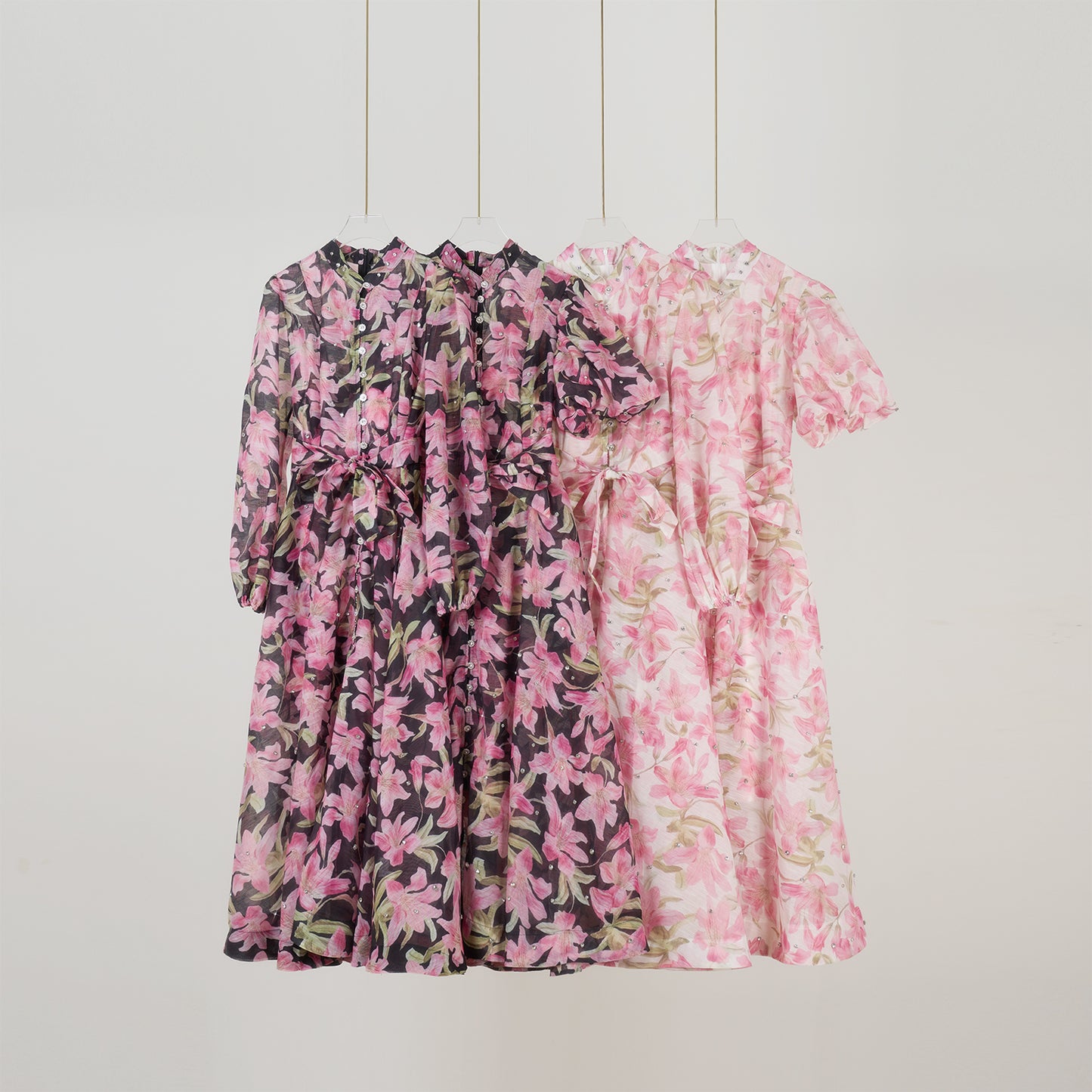 Floral Short Sleeved Midi Dress