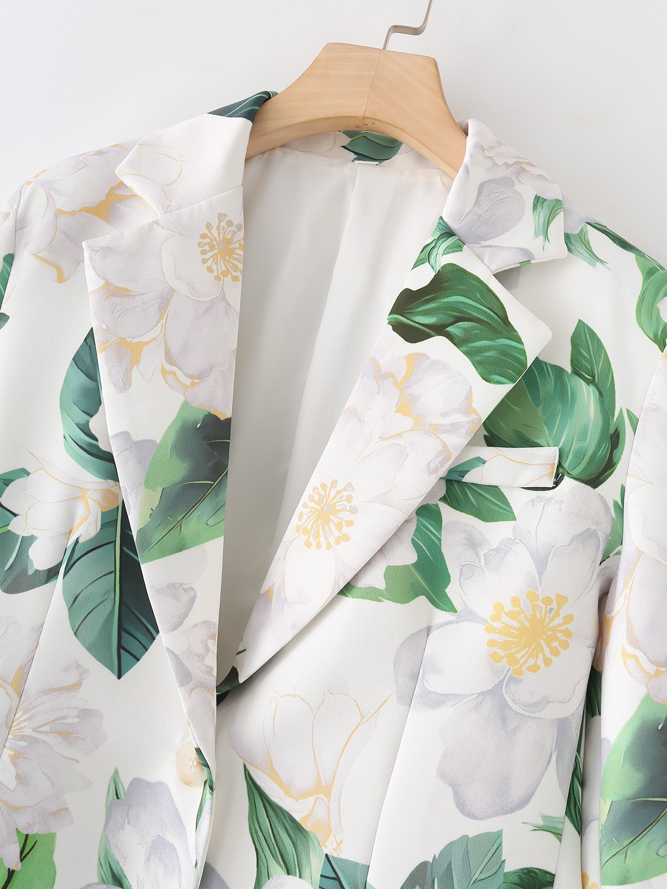 Loose Floral Printed Blazer