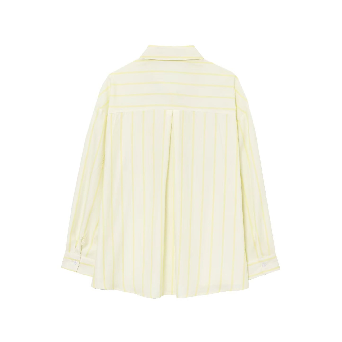 Butter Yellow Striped Button-down Shirt