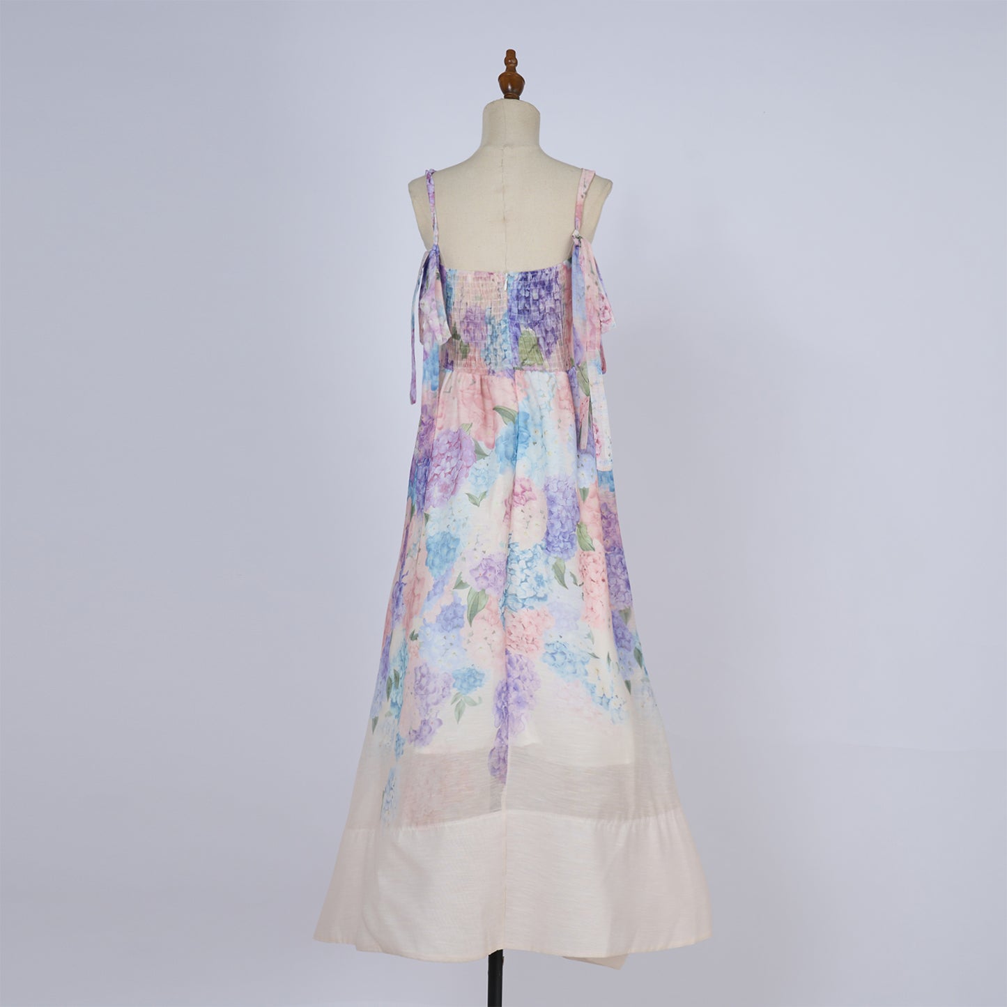 Lady Sweet Bow Tie Strap Dress In Mid Length