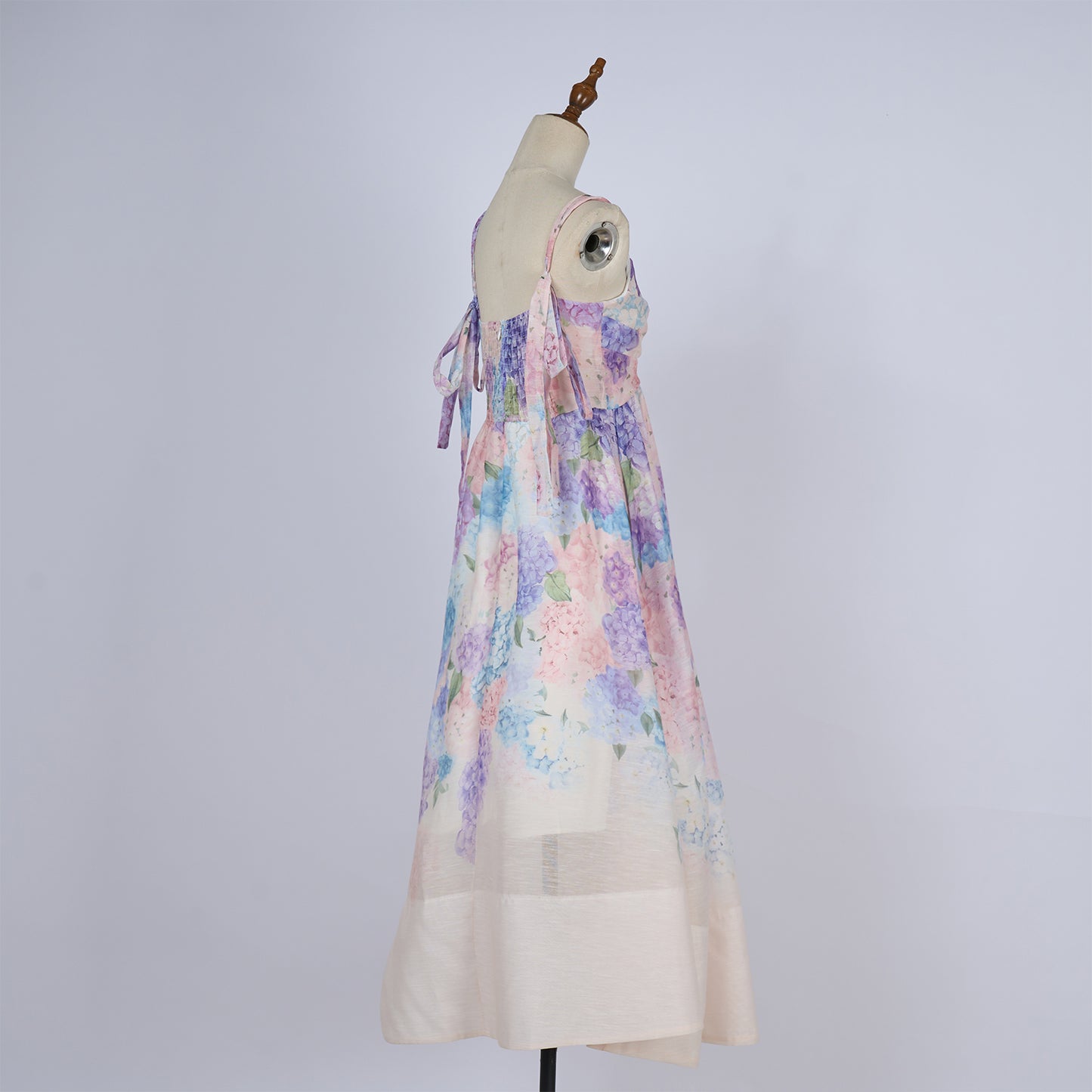 Lady Sweet Bow Tie Strap Dress In Mid Length