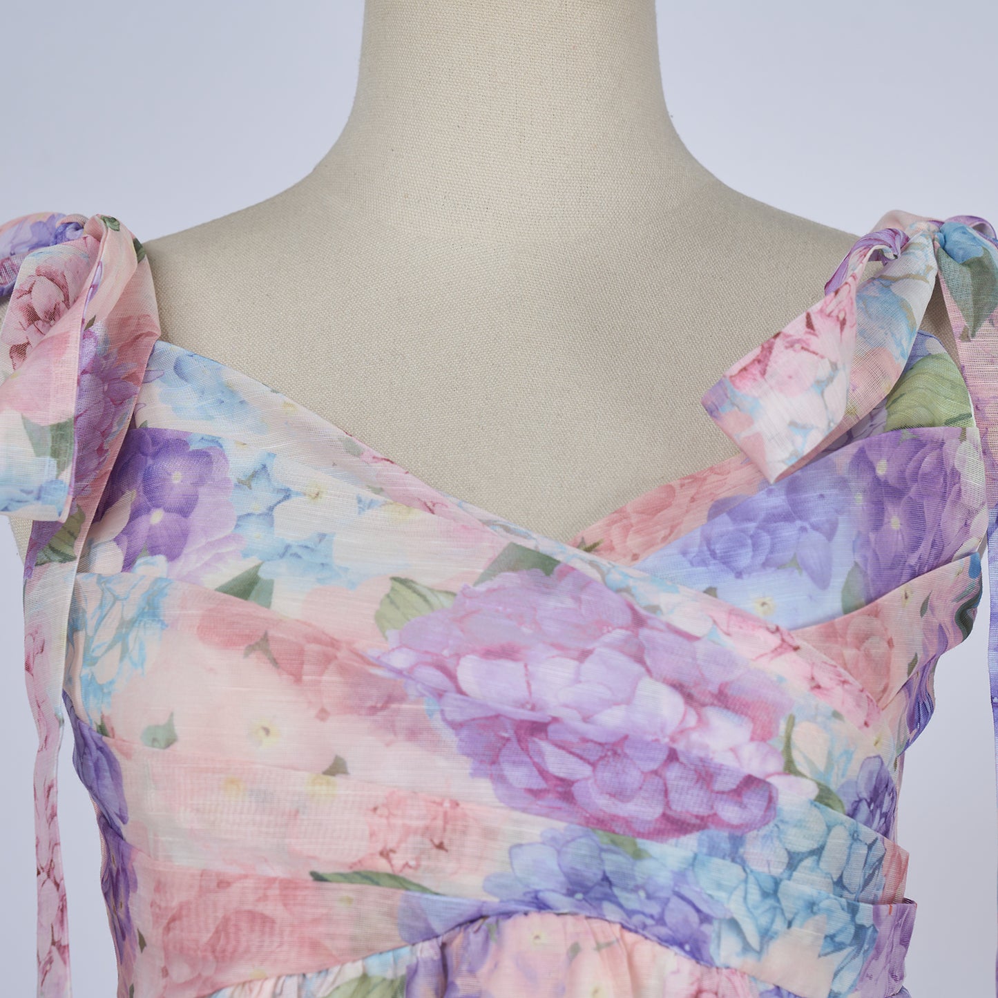 Lady Sweet Bow Tie Strap Dress In Mid Length