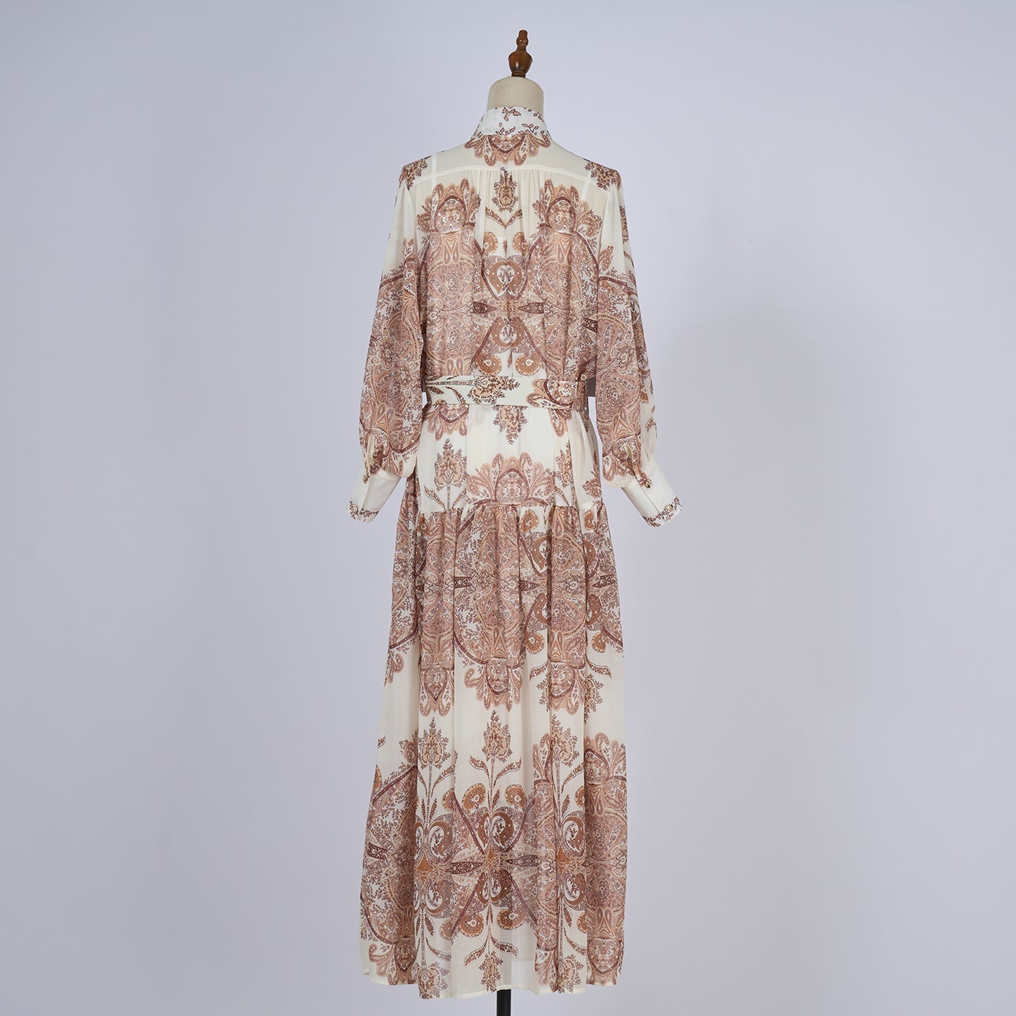 Loose And Slim Fitting V Neck Dress With Belt