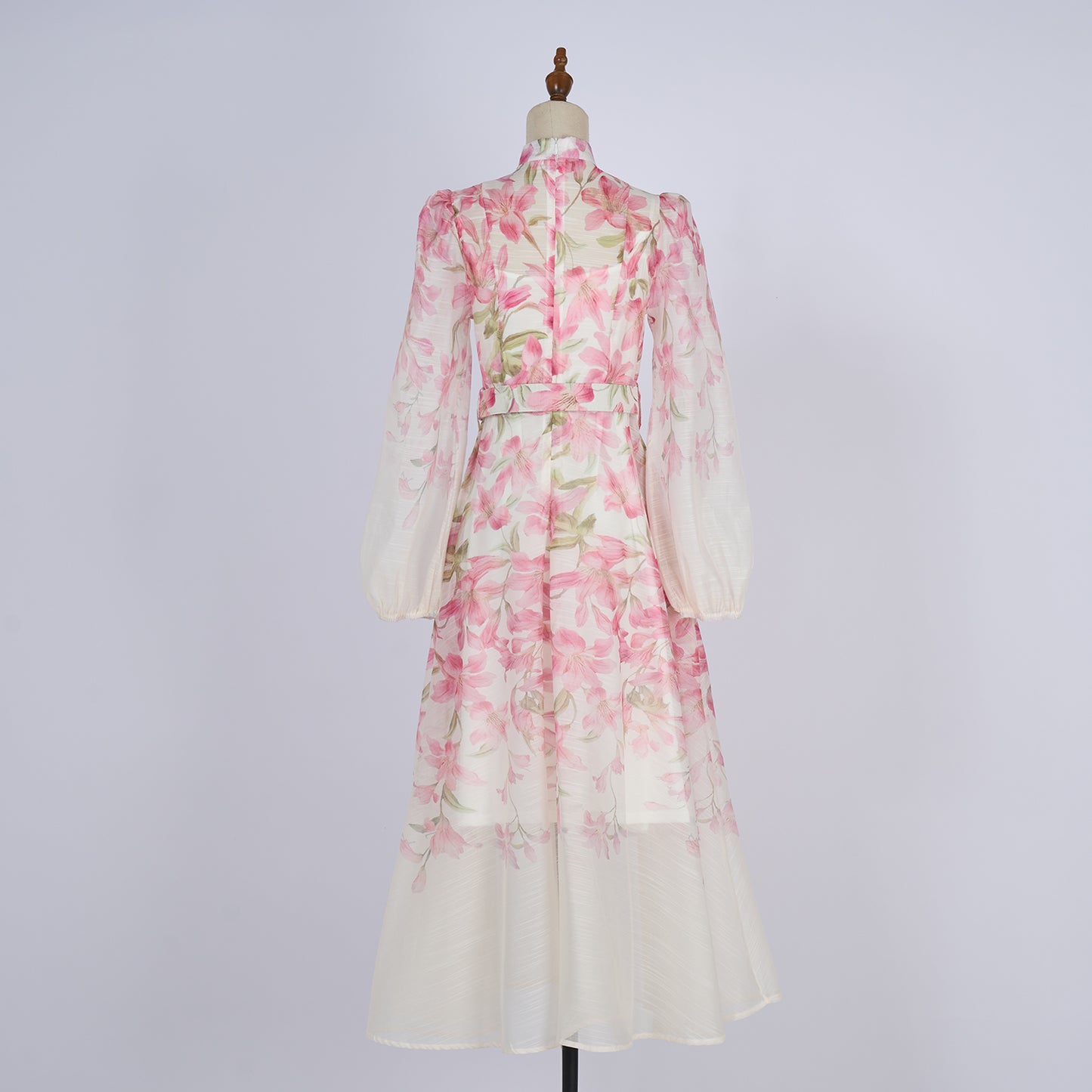 Vacation Style Patterned Buttoned Dress