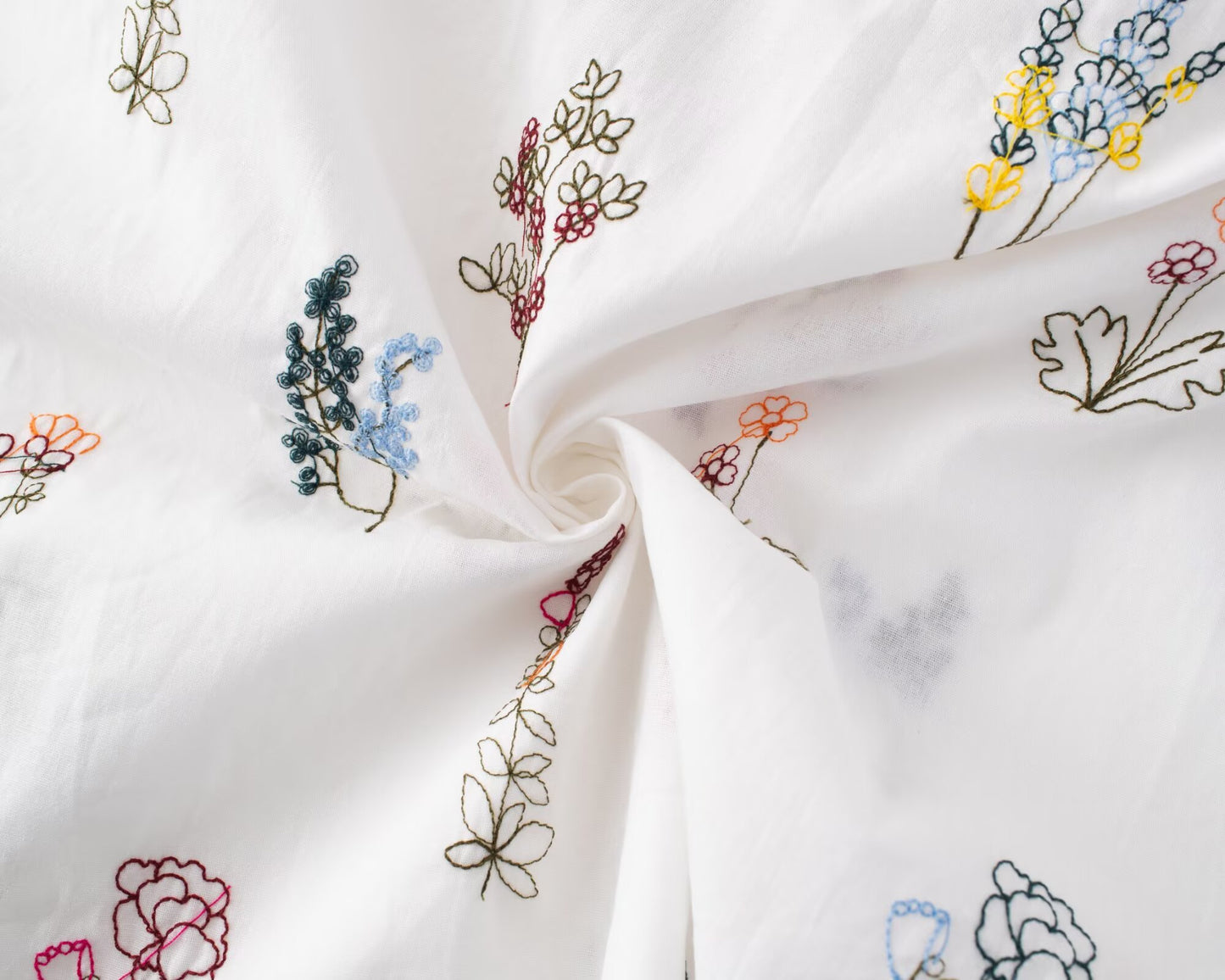 Embroidered Puff Sleeve Dress