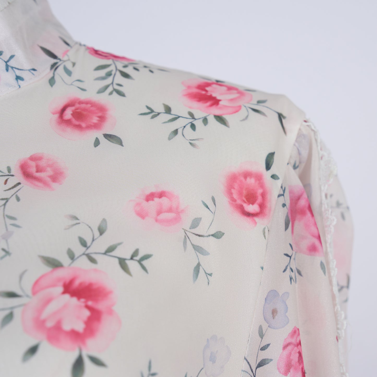Long Sleeve Printed Buttons Of The Belt Dress
