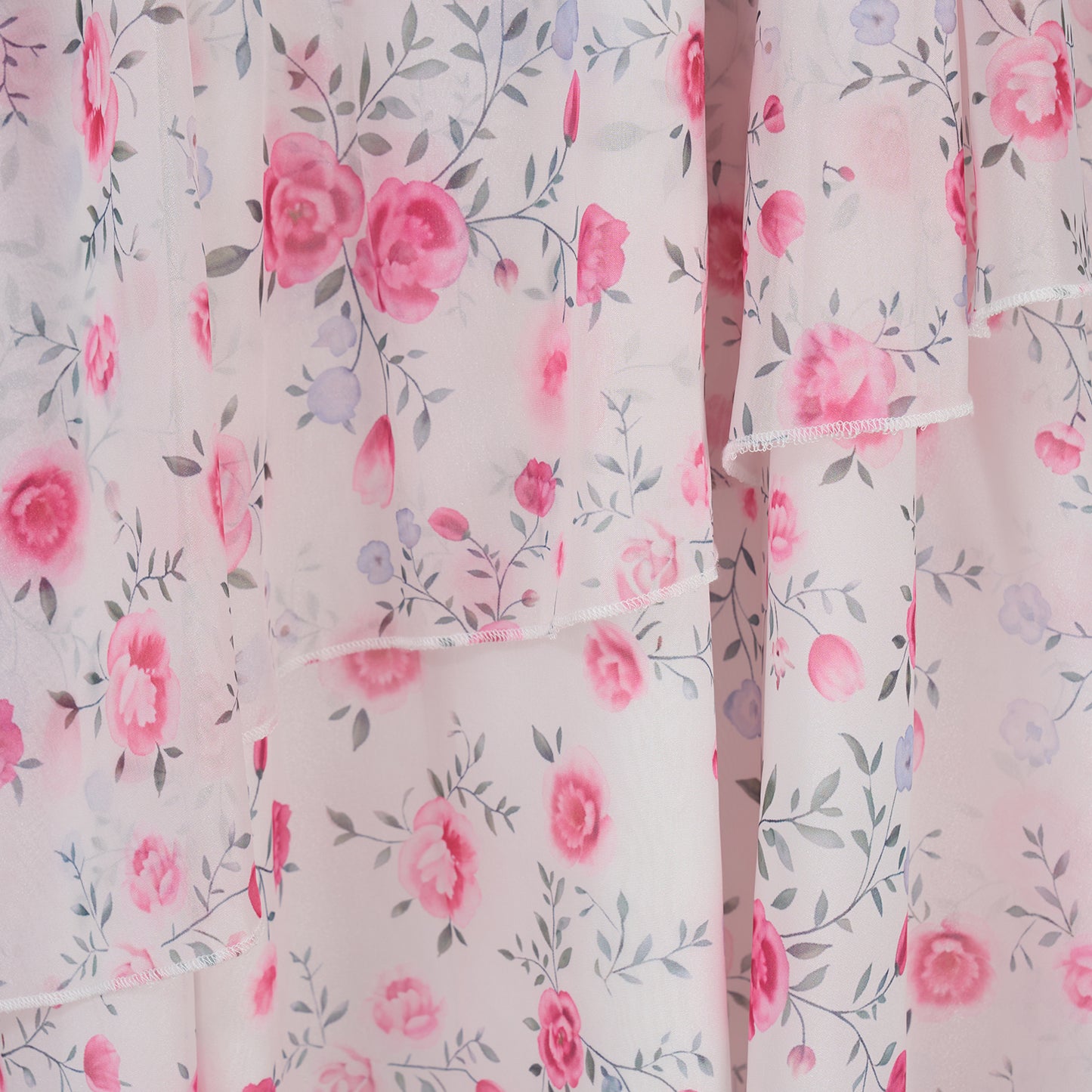 Long Sleeve Printed Buttons Of The Belt Dress