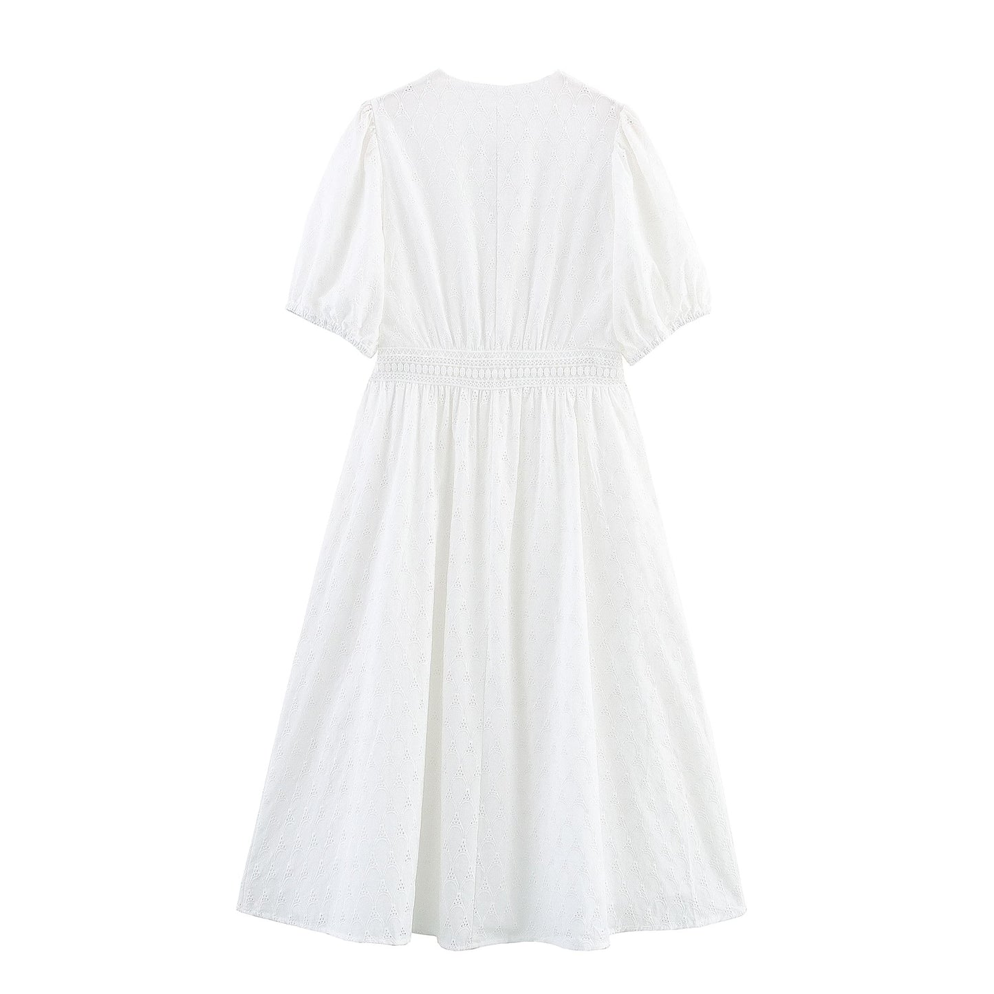 Cotton Embroidery Tea Dress