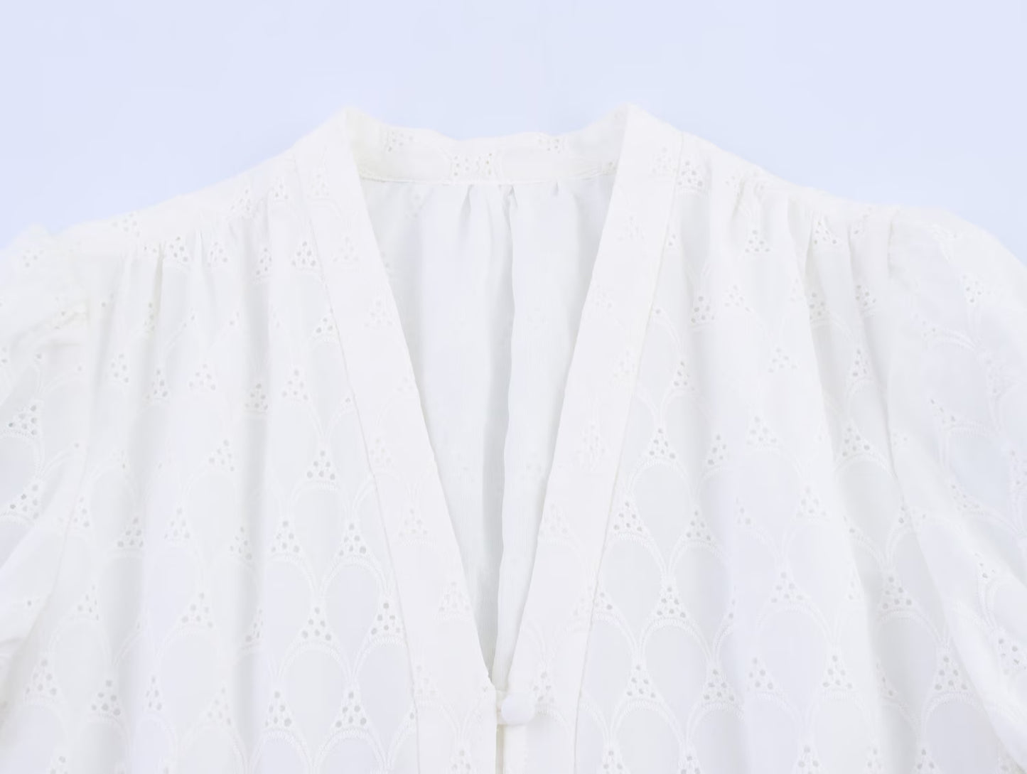 Embroidered Short Sleeve Midi Dress