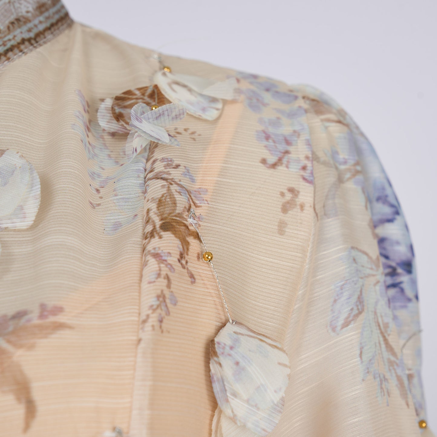 Long Sleeve Printed Button Dress