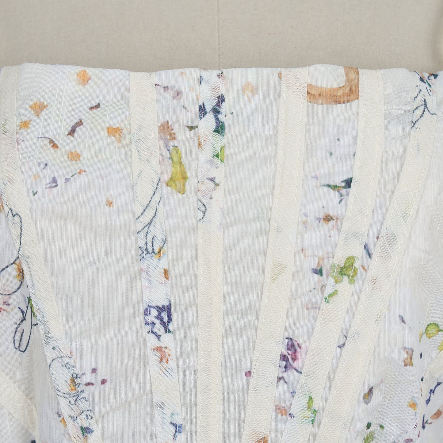 Fishbone Floral Midi Dress