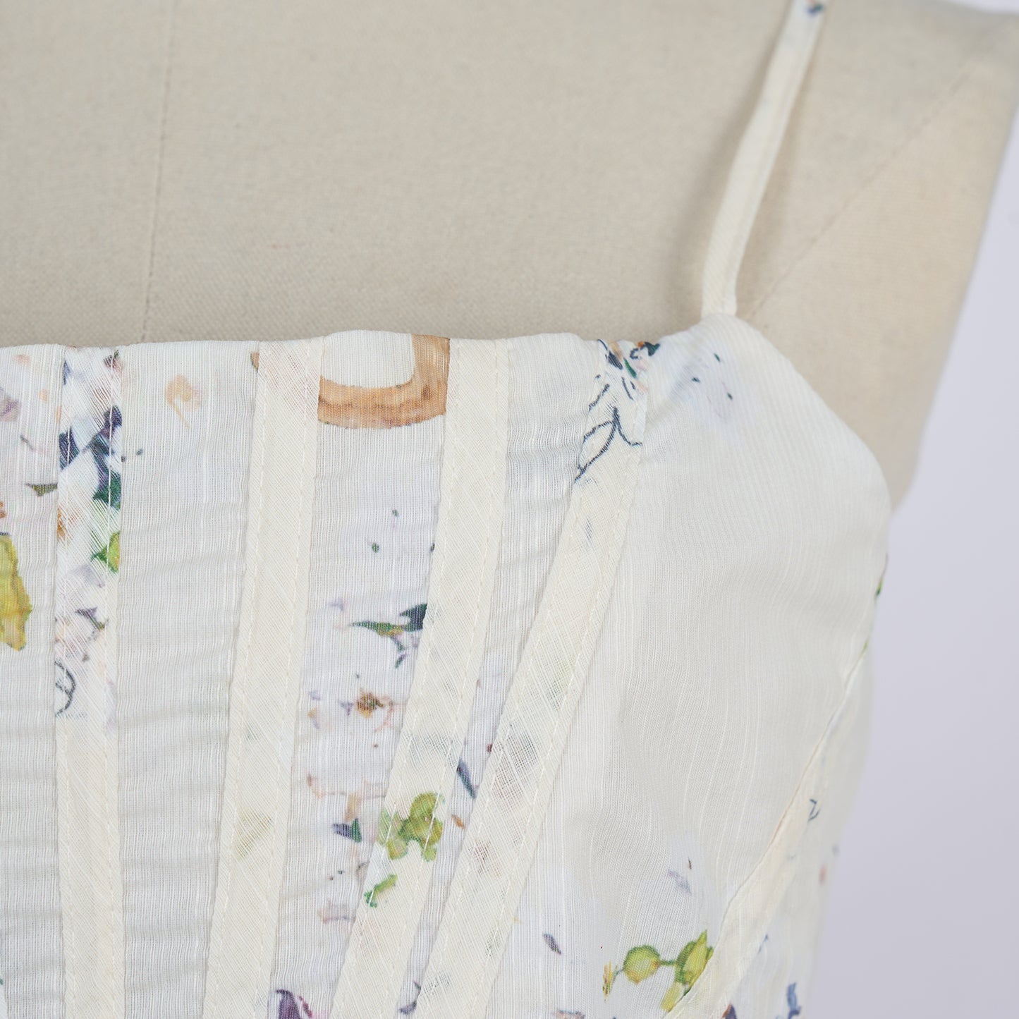 Fishbone Floral Midi Dress