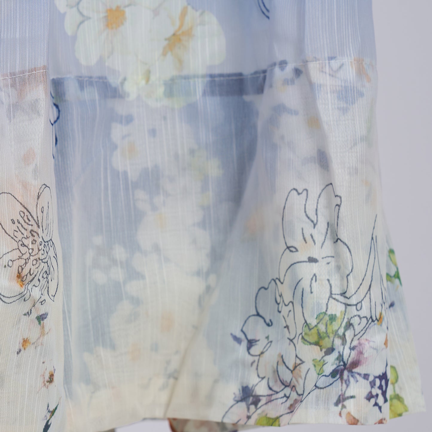 Fishbone Floral Midi Dress