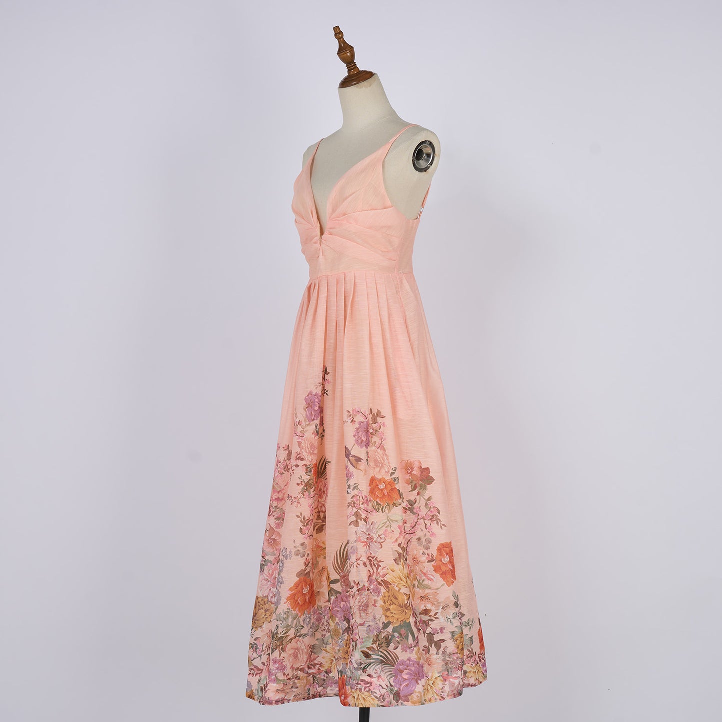 Women Summer Halter Floral Sleeveless Design Maxi Dress