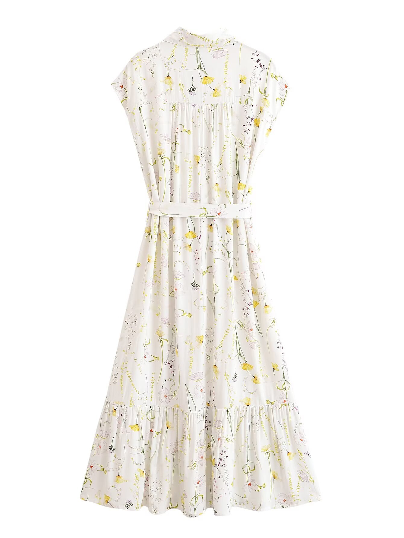 Printed Bohemian Beach Belt Dress