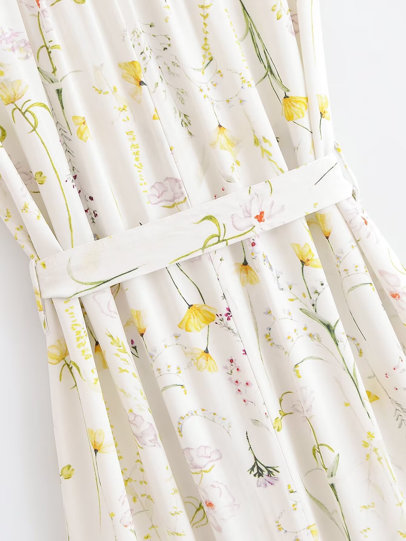 Printed Bohemian Beach Belt Dress