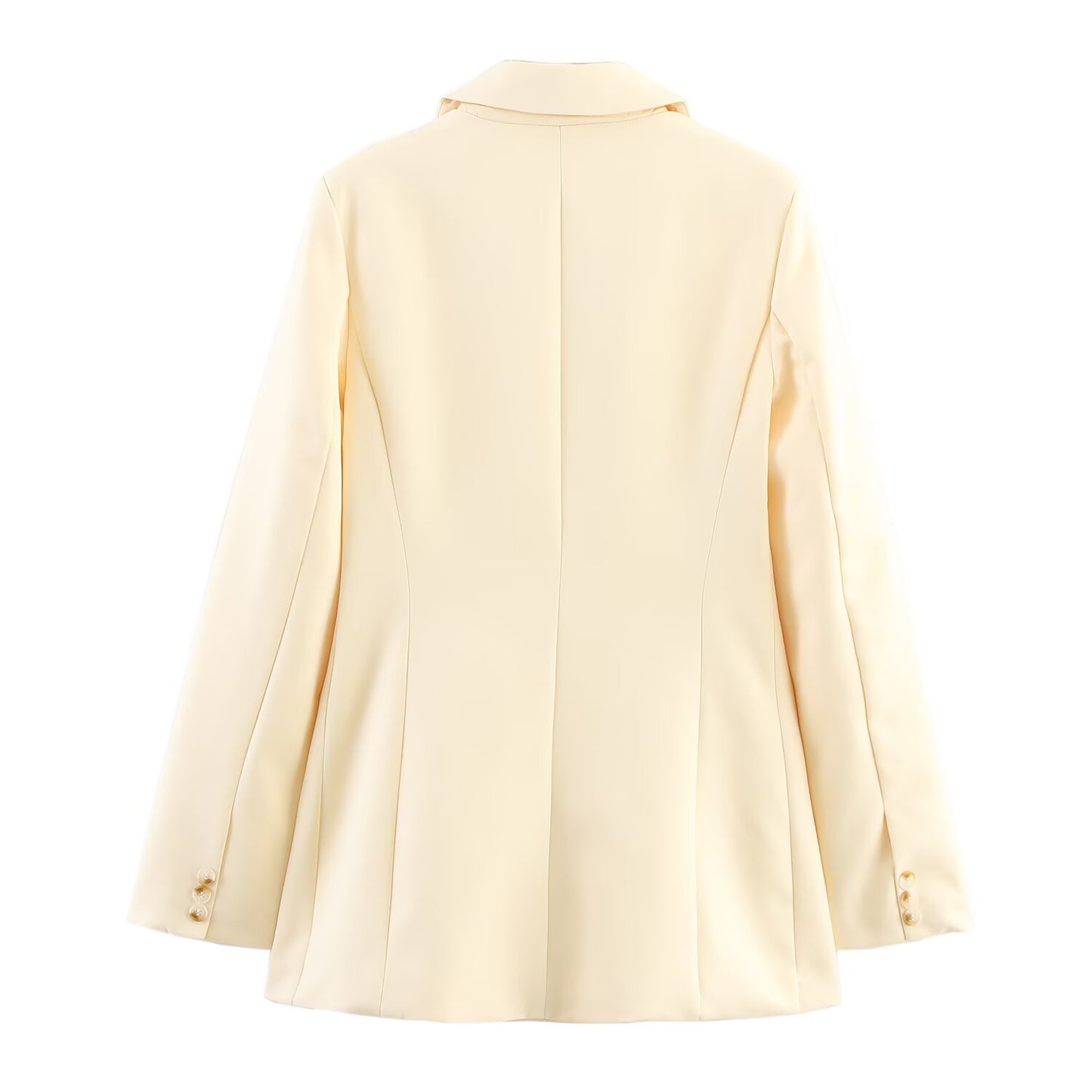 Soft Yellow Double Breasted Blazer
