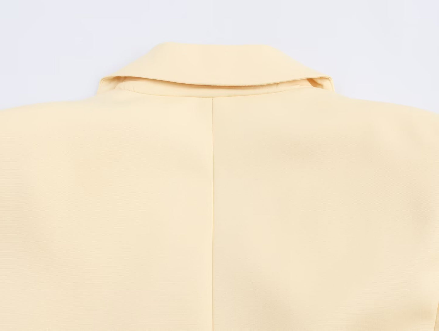 Soft Yellow Double Breasted Blazer