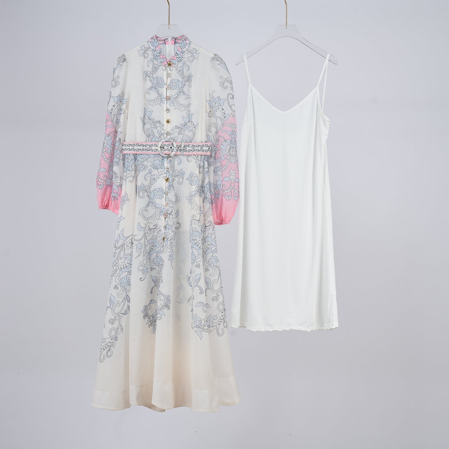 Lantern Sleeve Retro Printed Dress