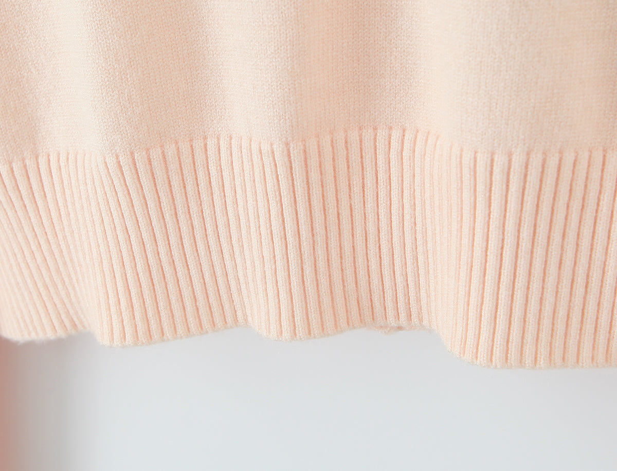 Soft Pink Floral Embroidered Cardigan