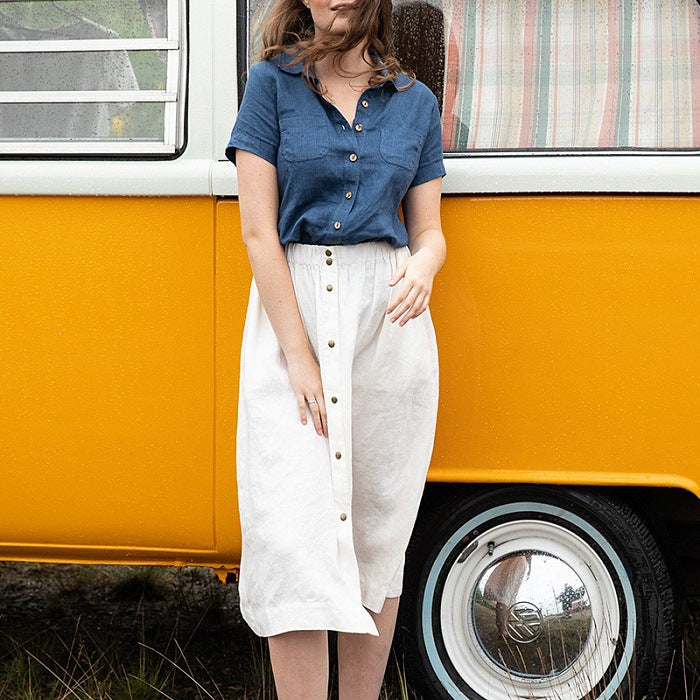 Short Sleeved Linen Shirt