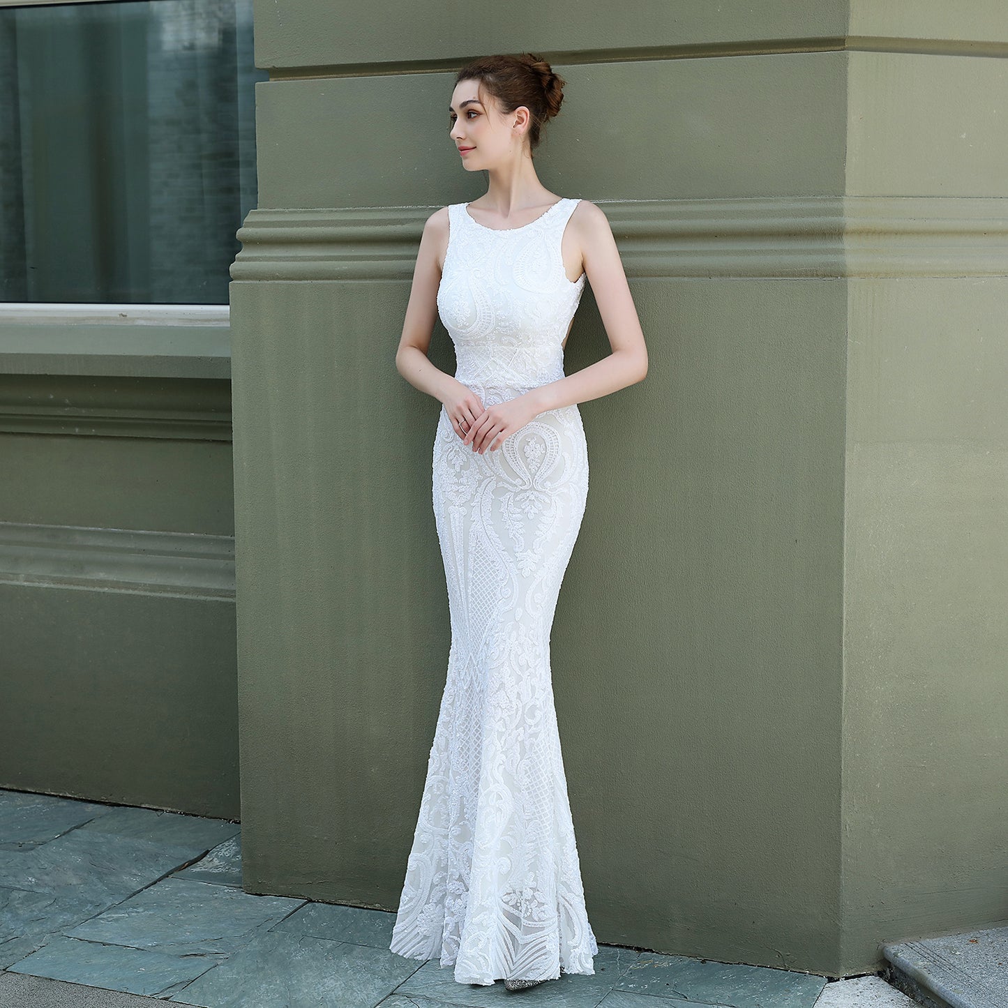 Sequined Fishtail Dress