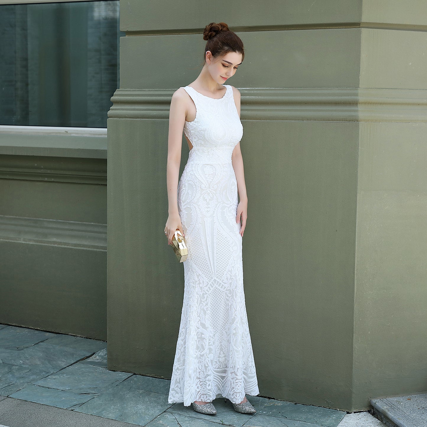 Sequined Fishtail Dress