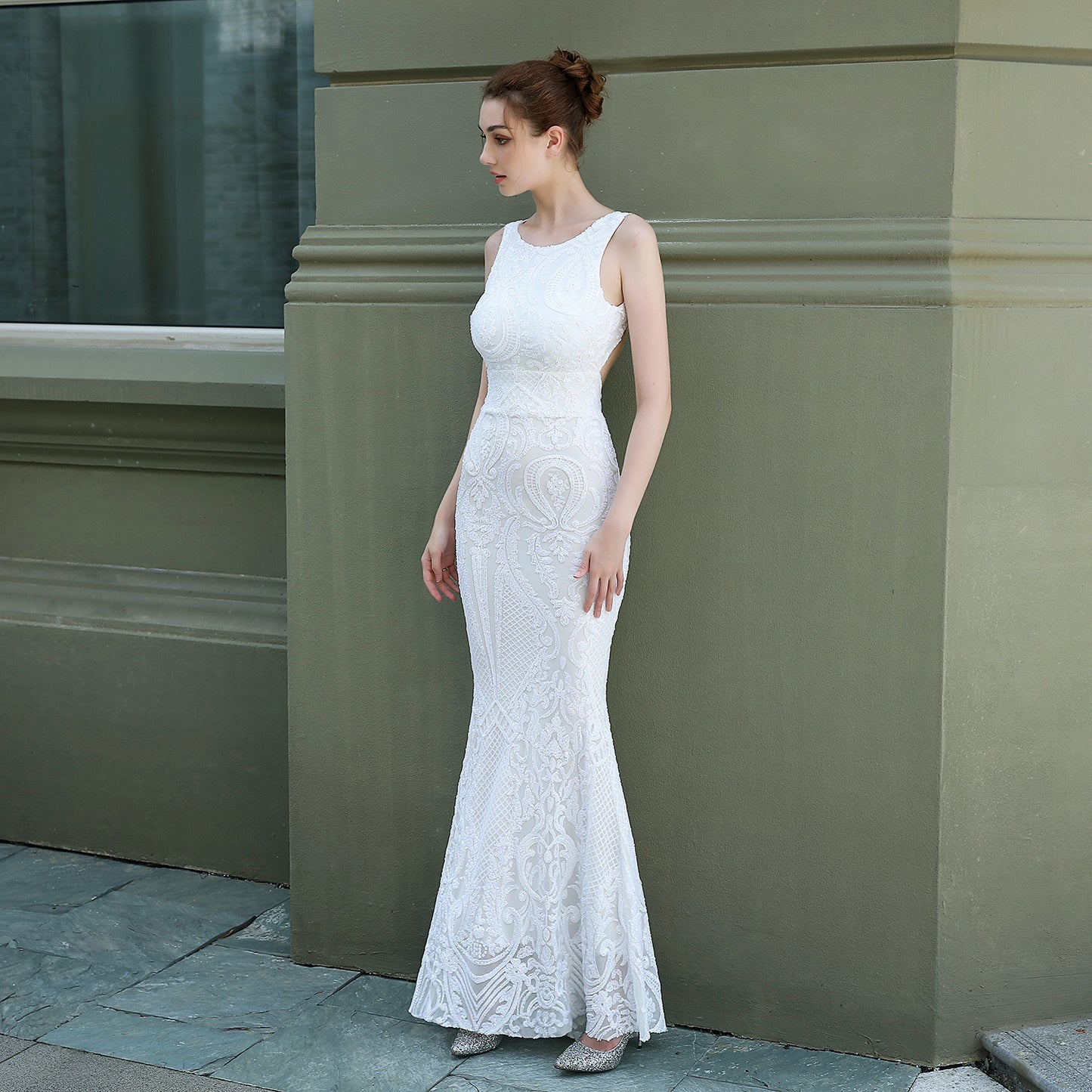 Sequined Fishtail Dress